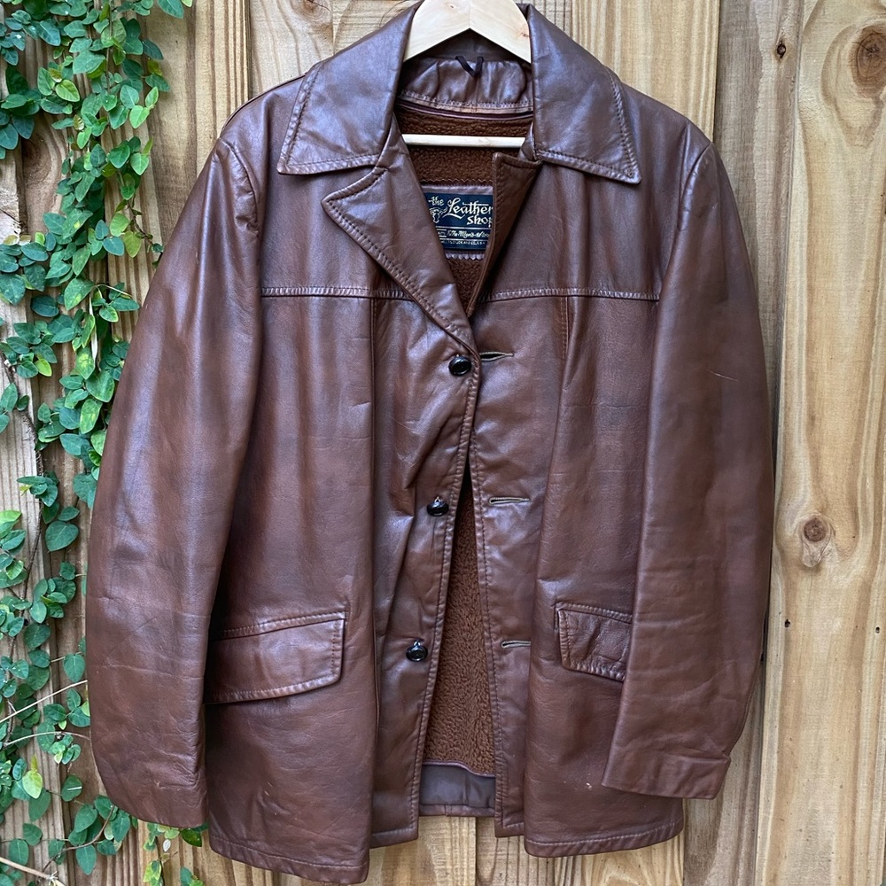 Sears Leather Jacket with removable fur lining